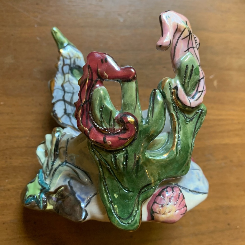 Candleholder Under the Sea by Heather Goldminc Clayworks Studio